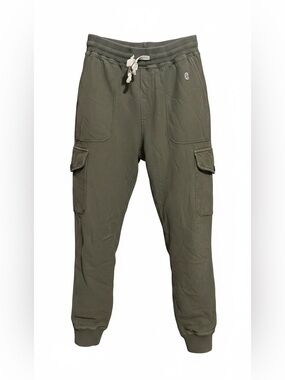 Champion x Todd Snyder Men's Olive Cargo Joggers with Drawstring Waist